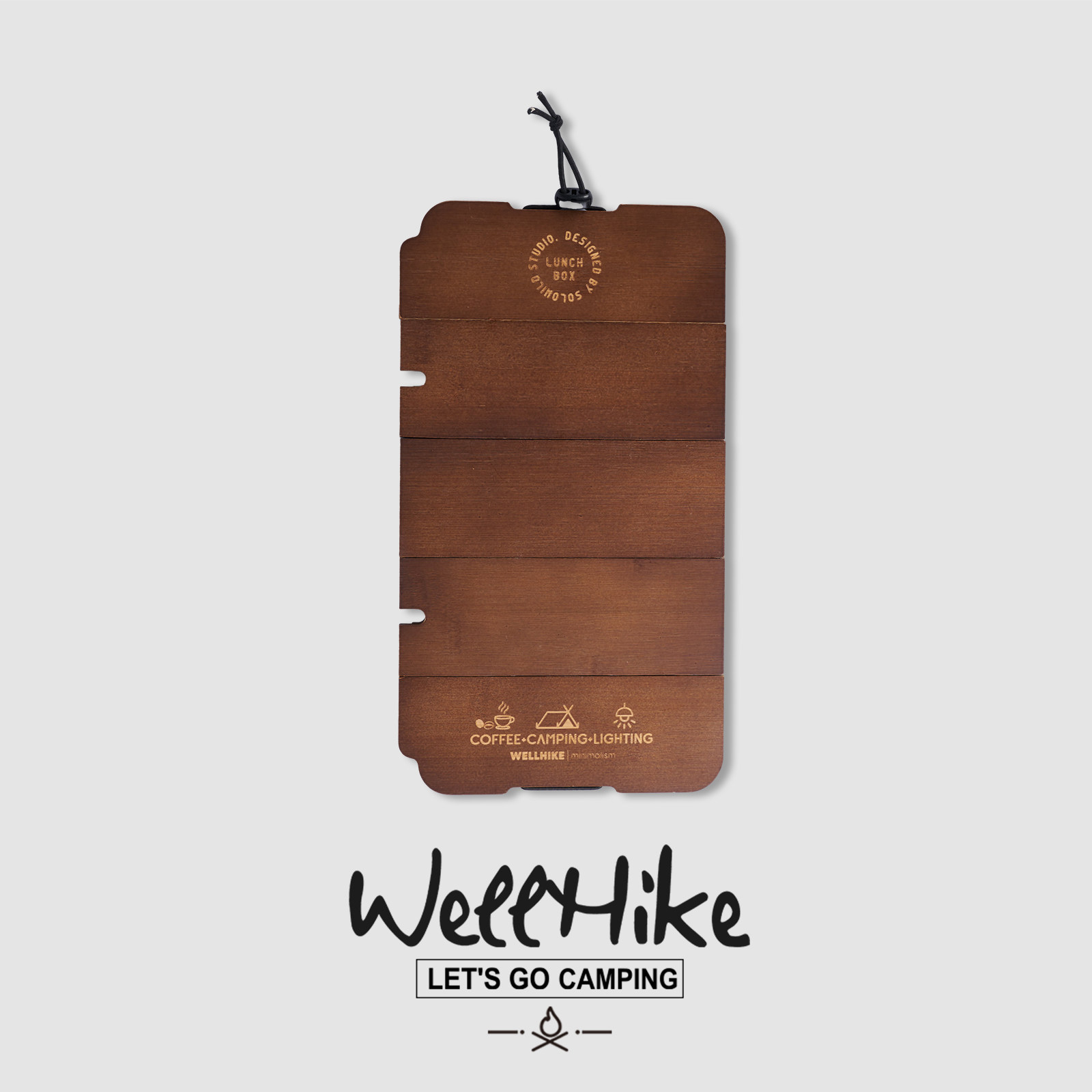 Camp Cutting Board - WELLHIKE Lunch Box Five Fold Wooden