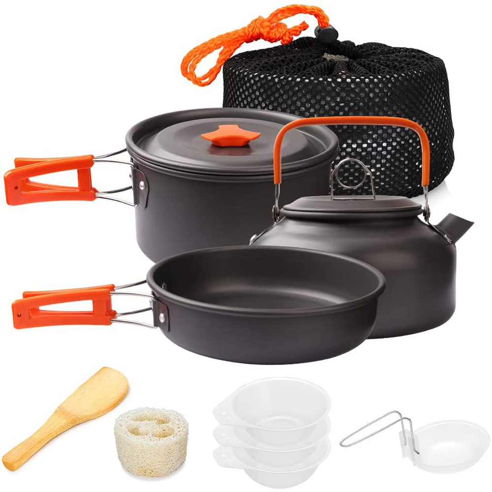 Camping Cooking Set With Bag - 1pcs/1set Camping Cookware Kit Outdoor Cooking