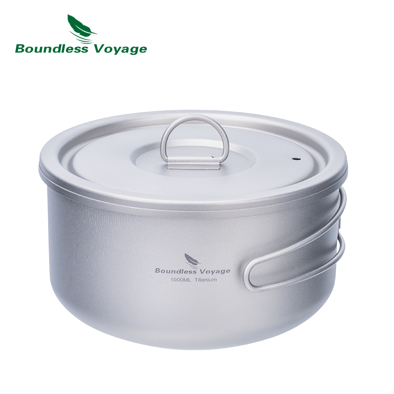 Camping Cooking Lightweight - Boundless Voyage Titanium Camping Pot with