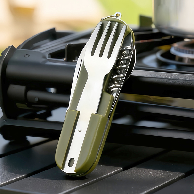 Camping Cooking Knife Set - New Stainless Steel 7In1 Camping Cutlery