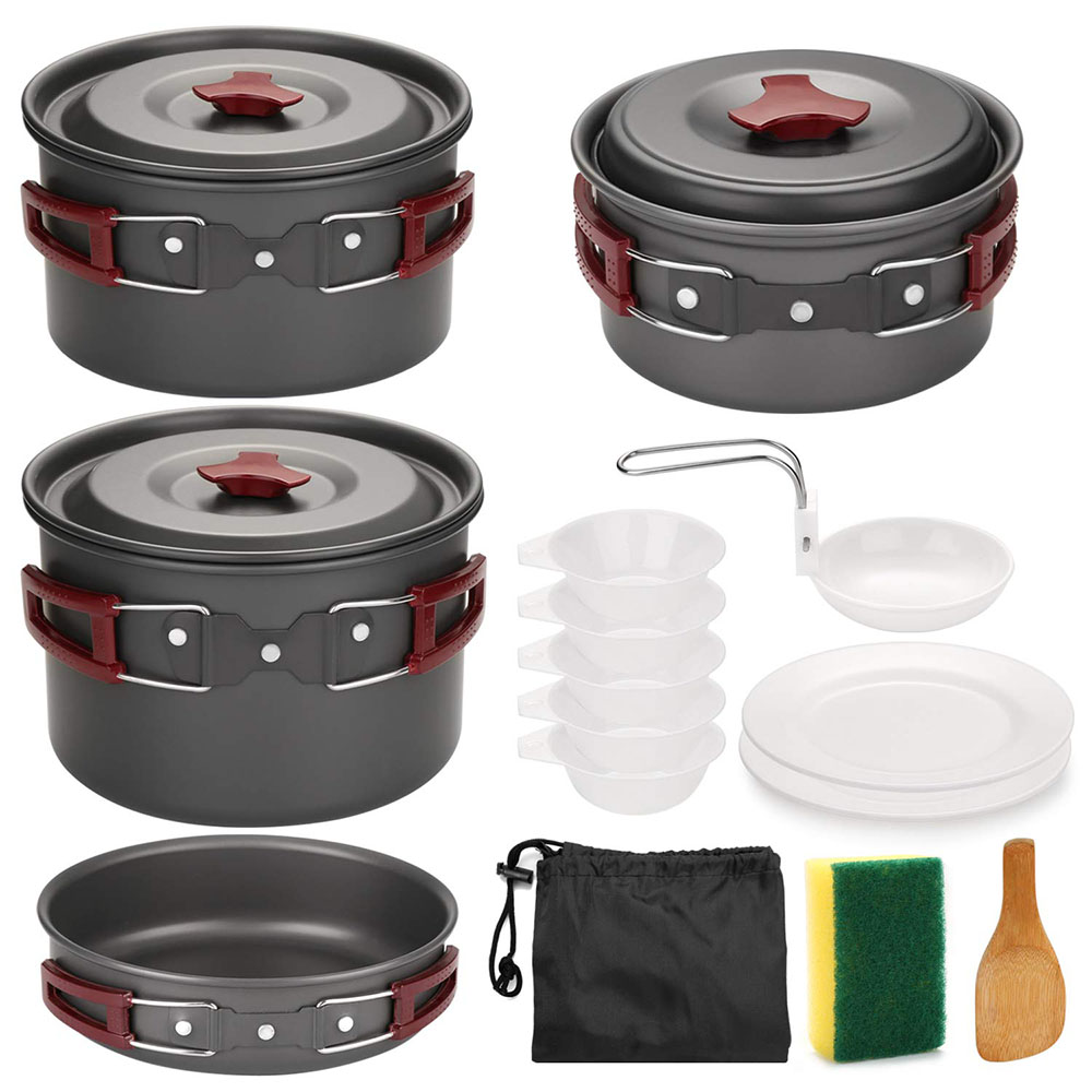 Camping Cooking Lightweight - Outdoor Camping Cookware Kit Non Stick