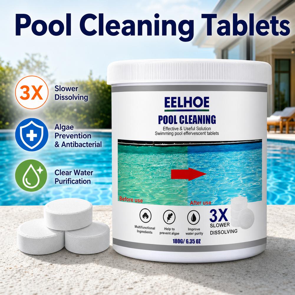 Water Purification Tablet - Swimming Pool Effervescent Cleaning Tablets for
