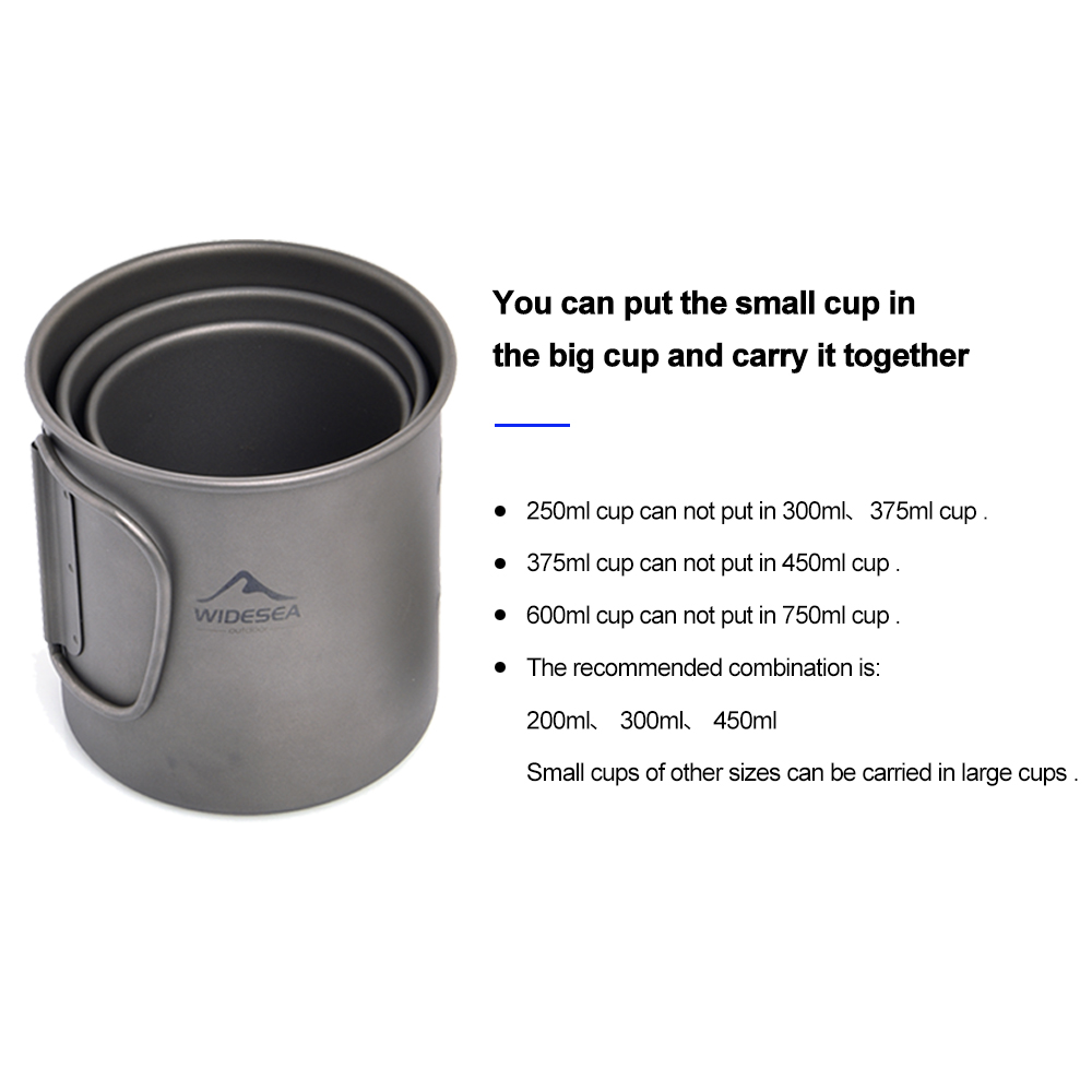 Widesea Camping Mug Titanium C - Quechua Camping Cooking Set 评论和价格