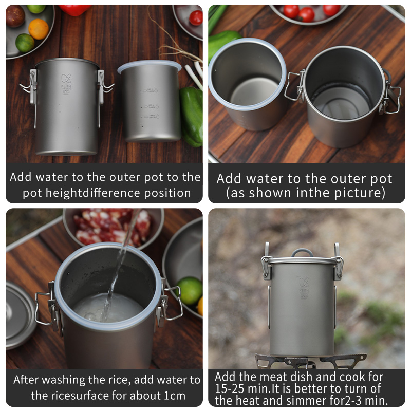 KEITH Pure Titanium Rice Cooke - Camping Cooking Sets 评论和价格