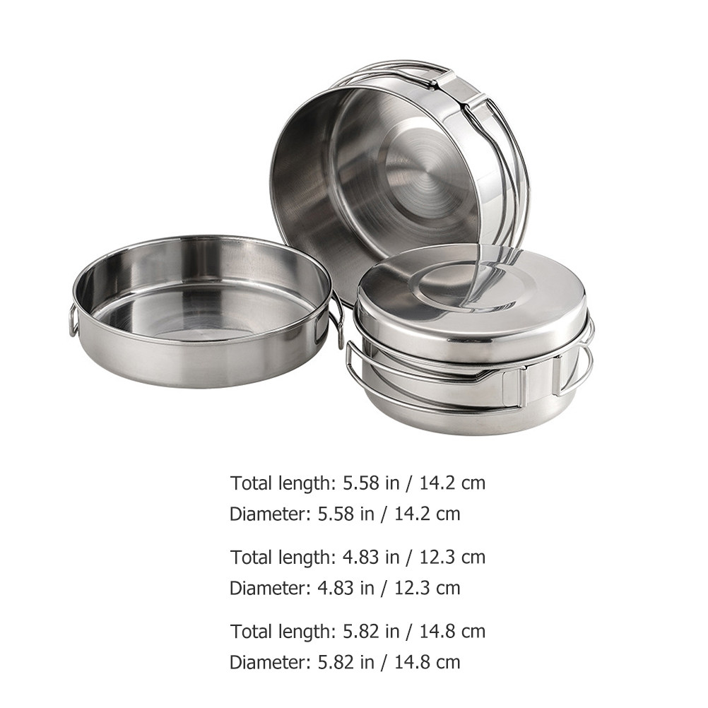 1Set Stainless Steel Camping C - Camping Cooking Lightweight 评论和价格