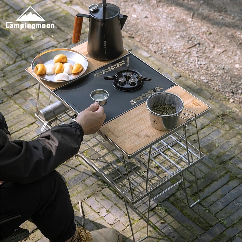 TRIMIX Portable Camping IGT Ko - Camping Cooking Table With Windshield 评论和价格