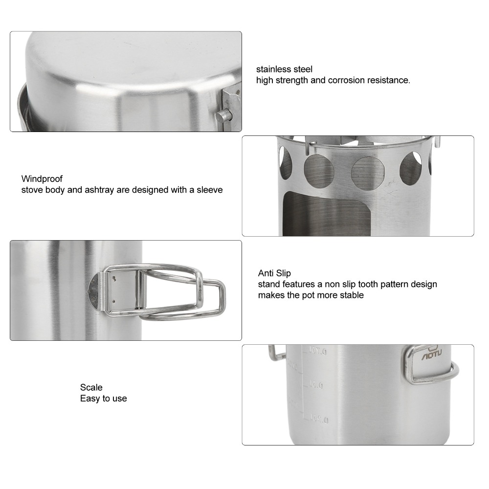 Durable Stainless Steel Campin - Camping Cooking Sets 评论和价格