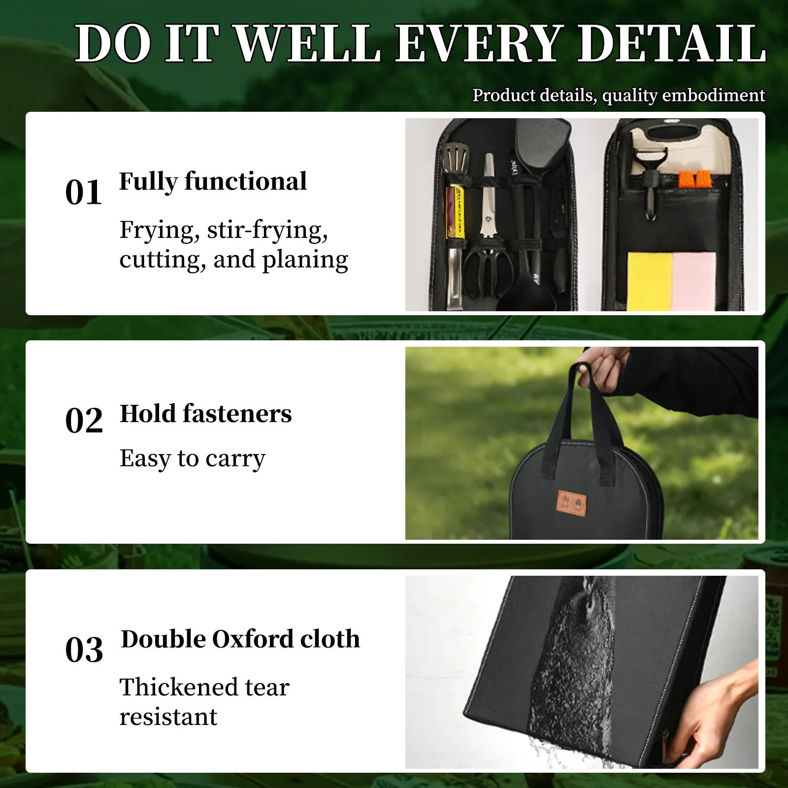 Portable outdoor utensils set  - Quechua Camping Cooking Set 评论和价格