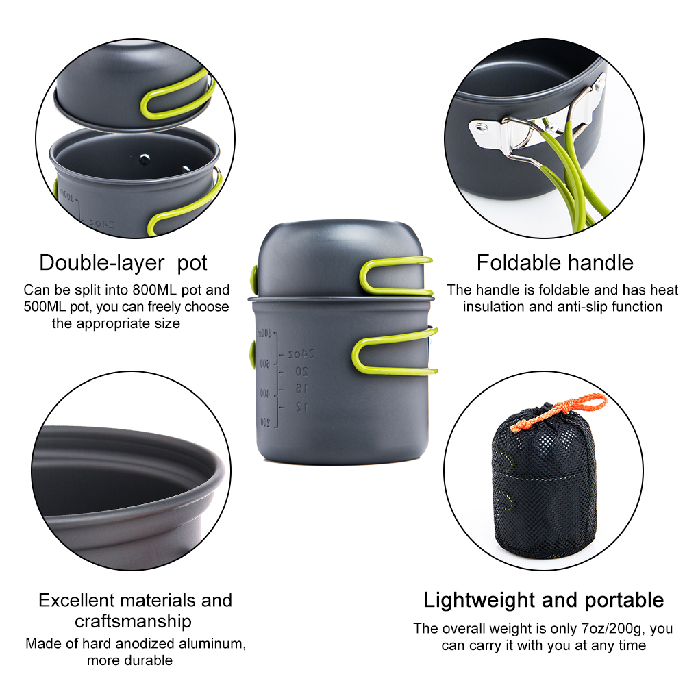 Widesea Camping Cooking Utensi - Quechua Camping Cooking Set 评论和价格