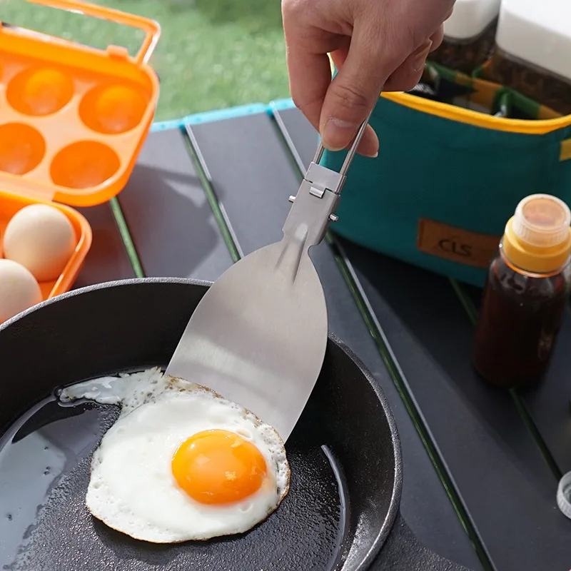 Folding Camping Spatula Stainl - Quechua Camping Cooking Set 评论和价格