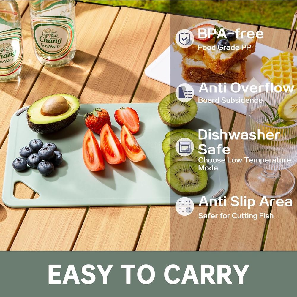 Plastic Cutting Board Set of 3 - Camp Cutting Board 评论和价格