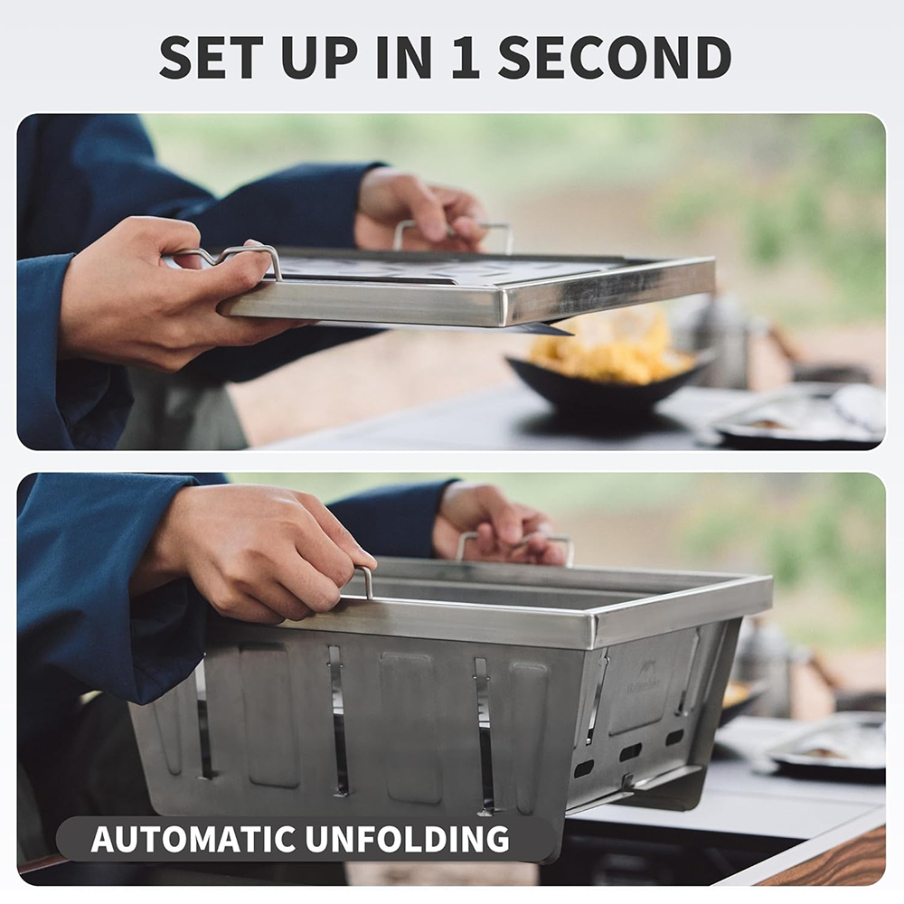 Naturehike Camping Charcoal Gr - Camping Cooking Table With Windshield 评论和价格