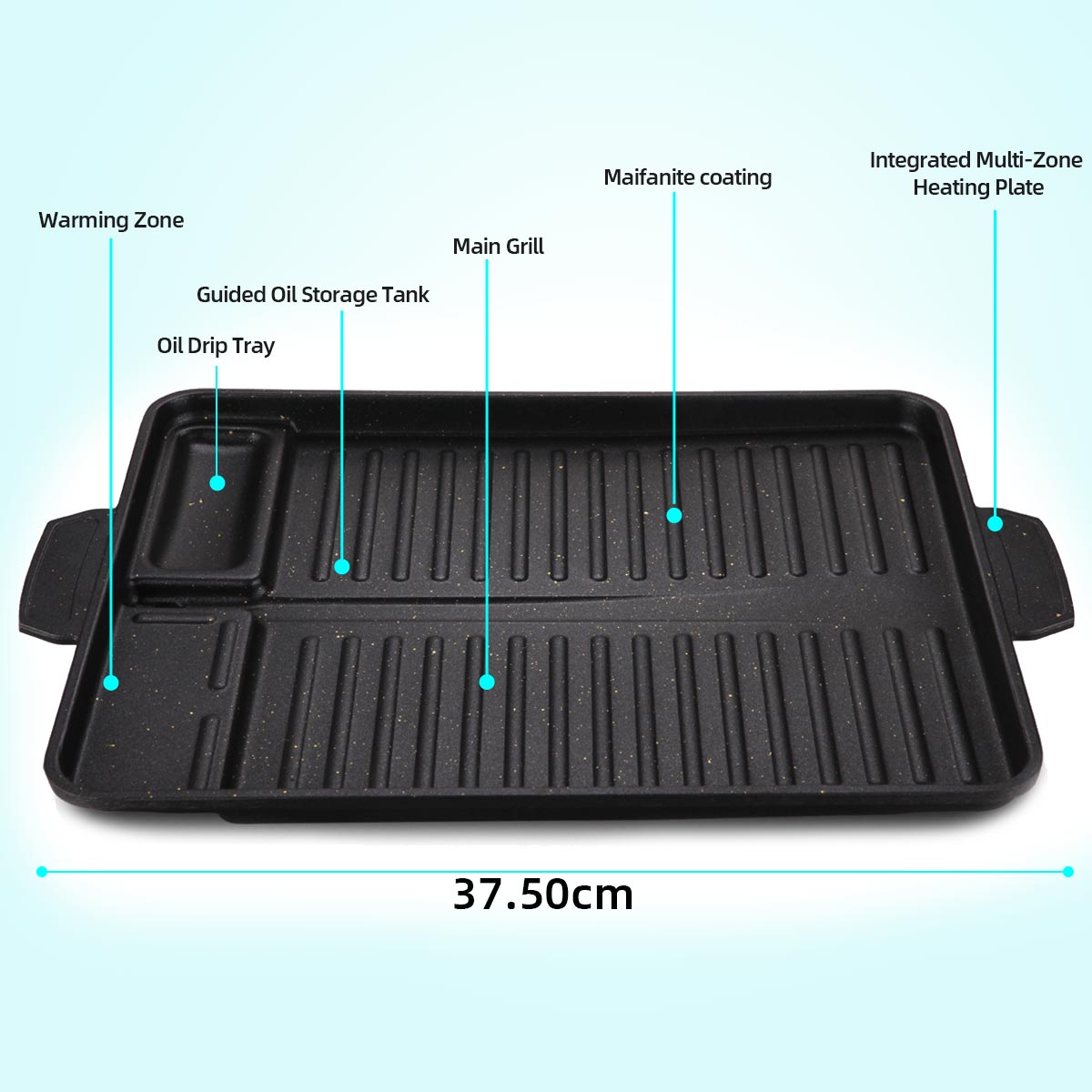 Korean Grill Meat Plate Alumin - Camping Cooking Cupboard 评论和价格