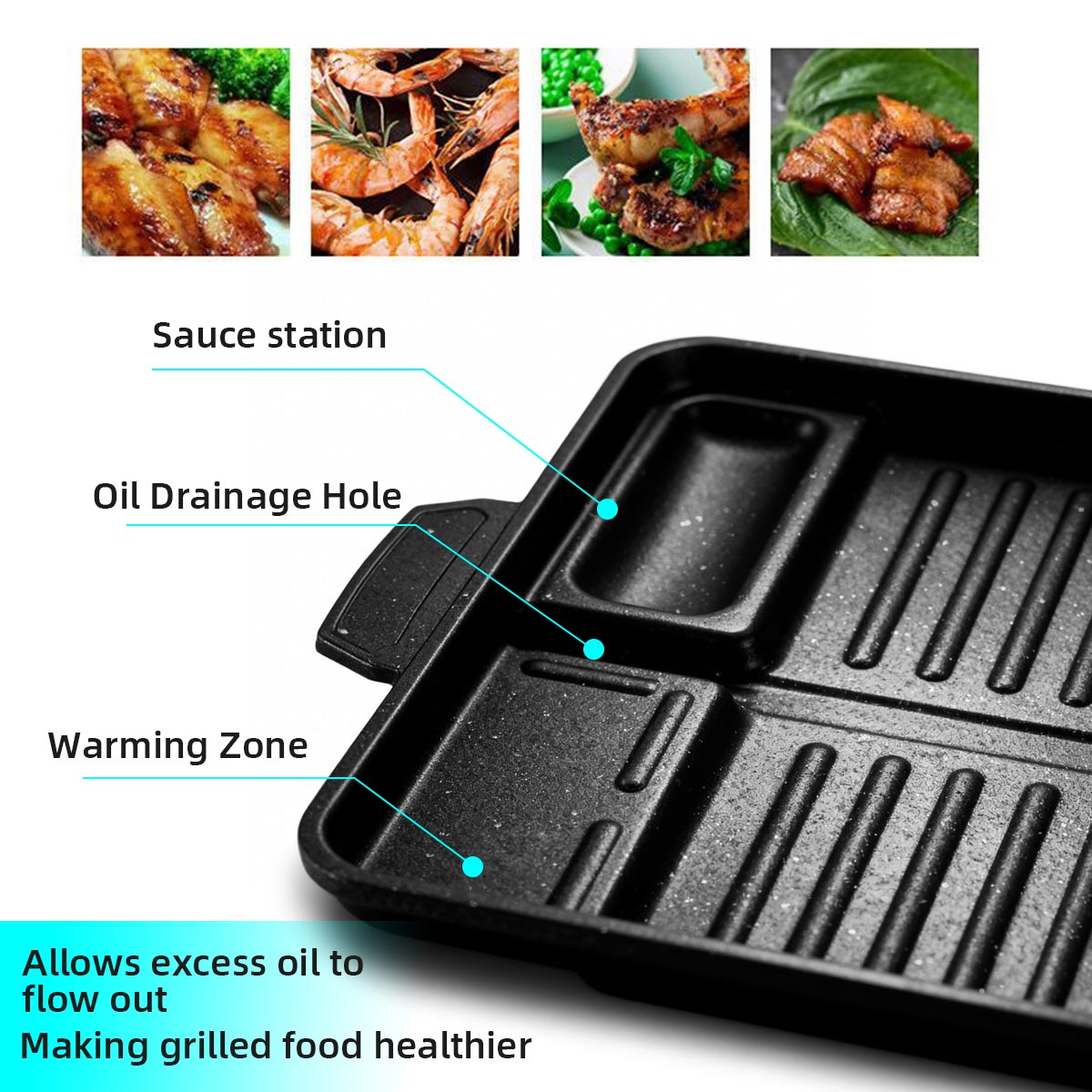Korean Grill Meat Plate Alumin - Camping Cooking Cupboard 评论和价格