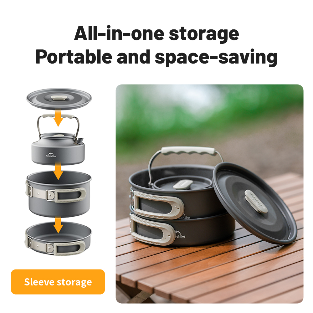 Naturehike Camping Cookware Ki - Quechua Camping Cooking Set 评论和价格