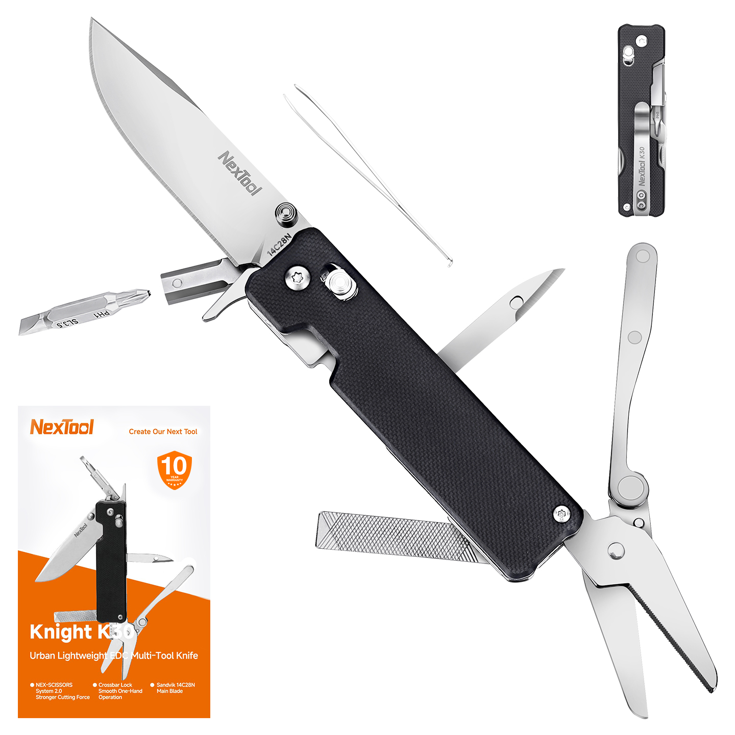 Nextool Knight K30 11-in-1 Mul - Camping Cooking Knife Set 评论和价格