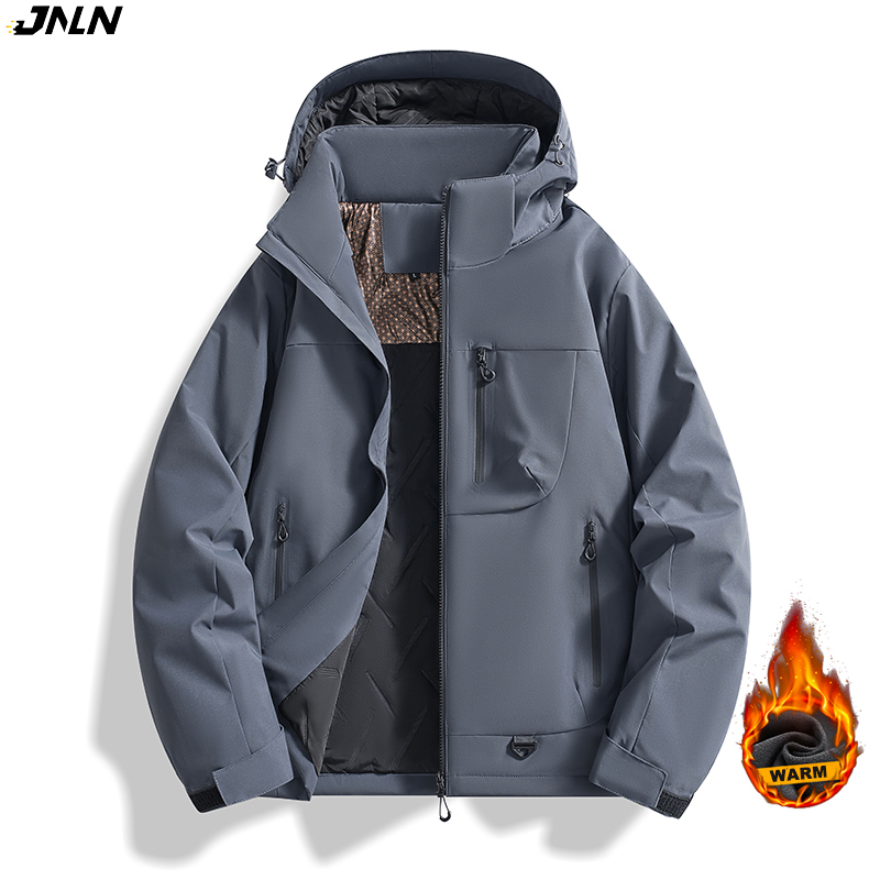 JNLN Men Waterproof Fleece Jac - Camping Cooking Windbreak 评论和价格