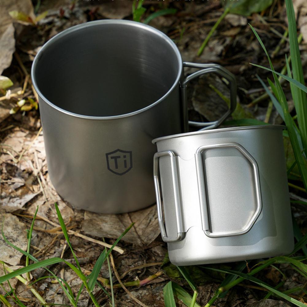 Camping Mug Titanium Cup Touri - Quechua Camping Cooking Set 评论和价格