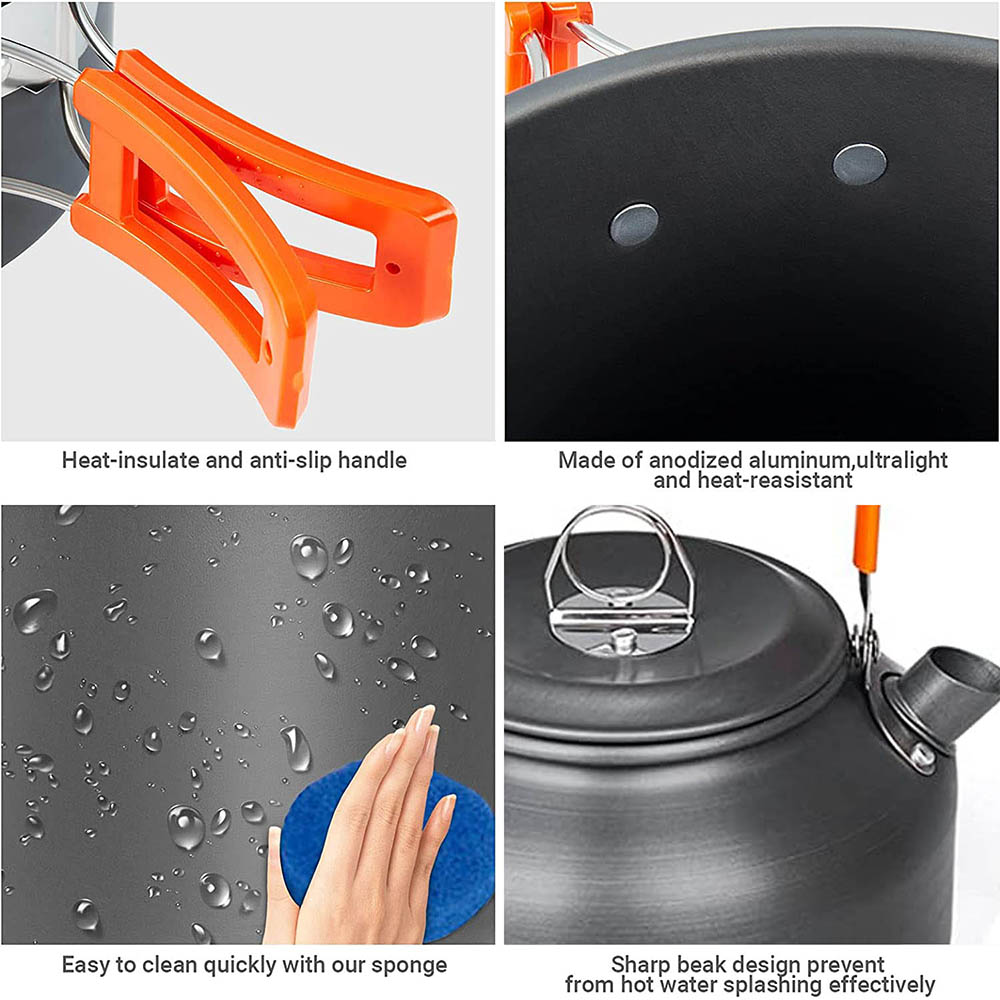 1pcs/1set Camping Cookware Kit - Camping Cooking Set With Bag 评论和价格