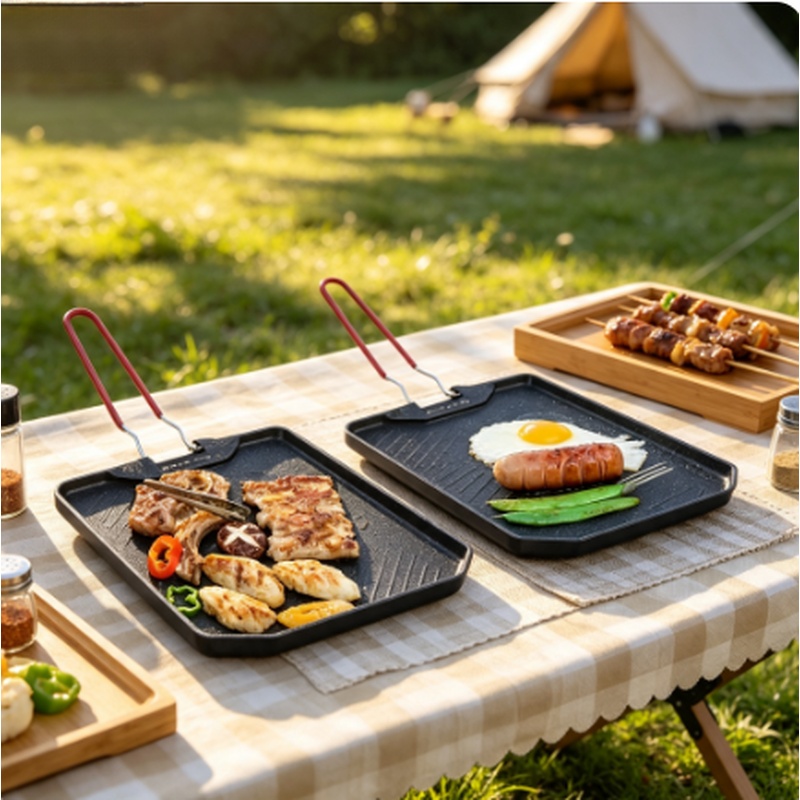 Portable Non‑Stick Grill Pan O - Camping Cooking Cupboard 评论和价格