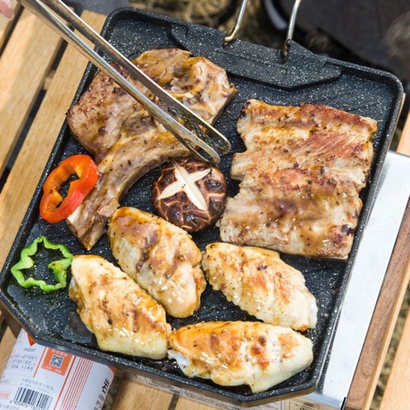 Portable Non‑Stick Grill Pan O - Camping Cooking Cupboard 评论和价格