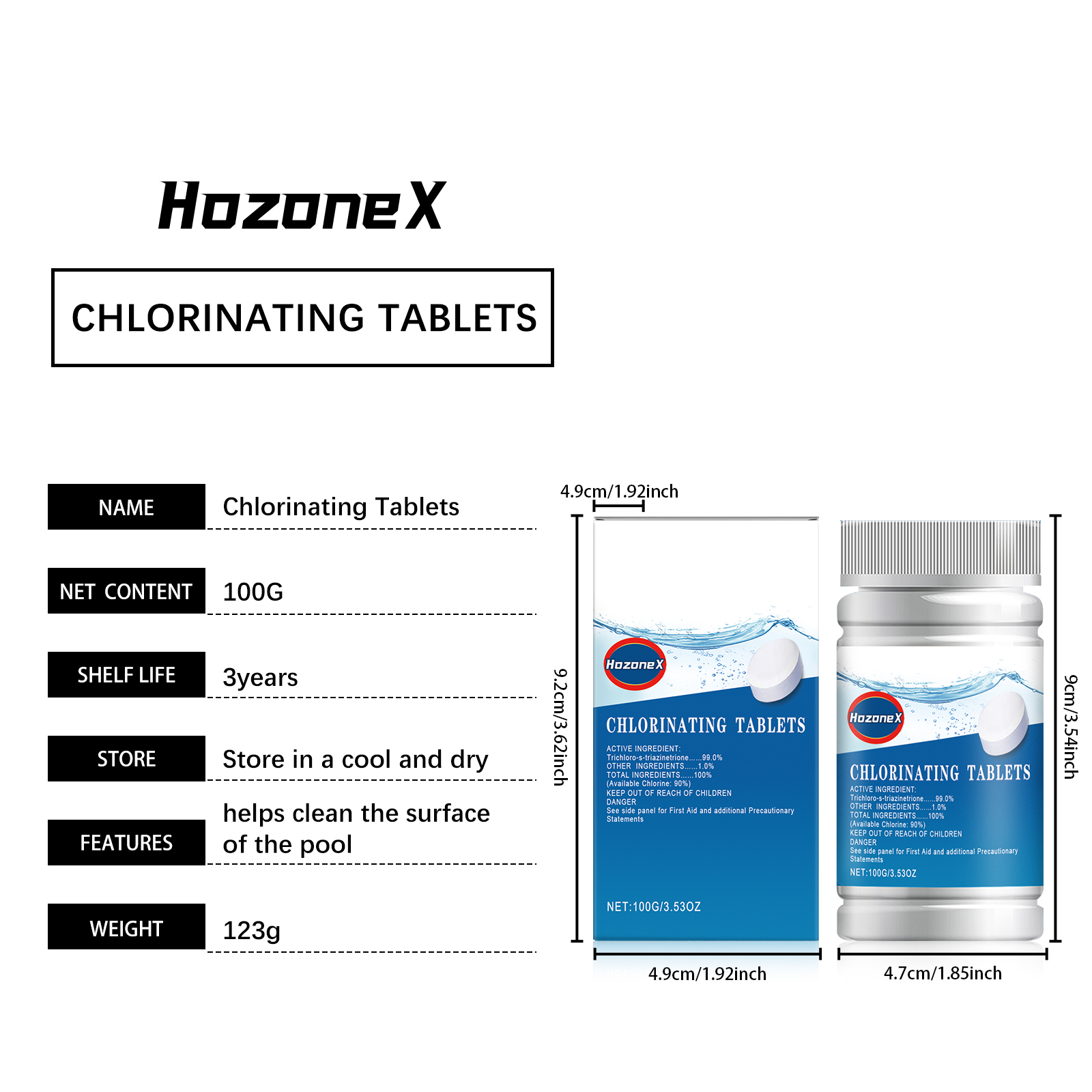 100g Swimming Pool Cleaning Ef - Water Purification Tablet 评论和价格