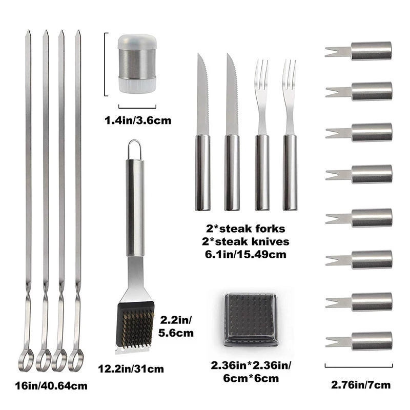 BBQ Tools Set Barbecue Grillin - Quechua Camping Cooking Set 评论和价格