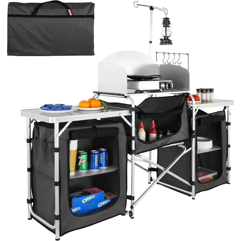 A Camping Kitchen Table, Foldi - Camping Cooking Cupboard 评论和价格