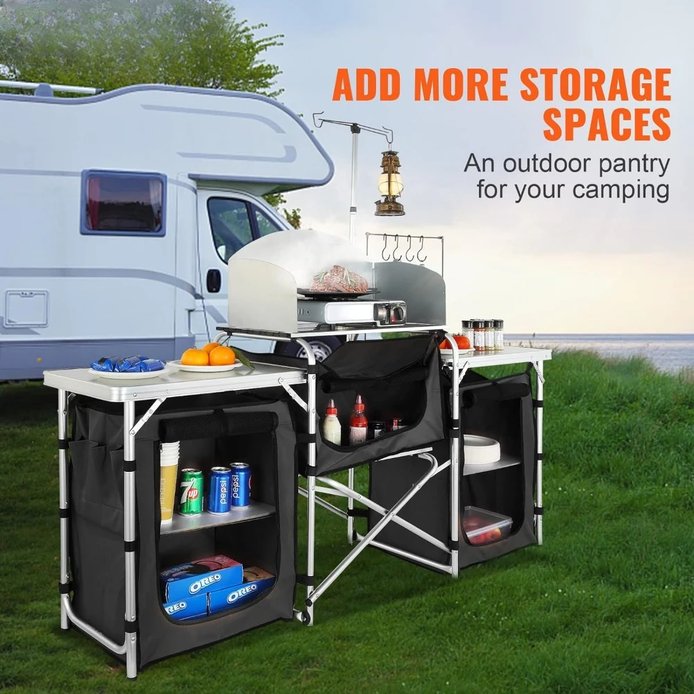 A Camping Kitchen Table, Foldi - Camping Cooking Cupboard 评论和价格
