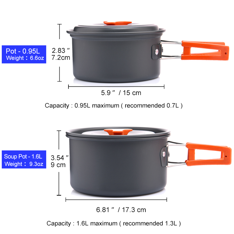 Widesea Camping Outdoor Cookwa - Quechua Camping Cooking Set 评论和价格