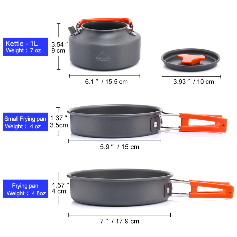 Widesea Camping Outdoor Cookwa - Quechua Camping Cooking Set 评论和价格