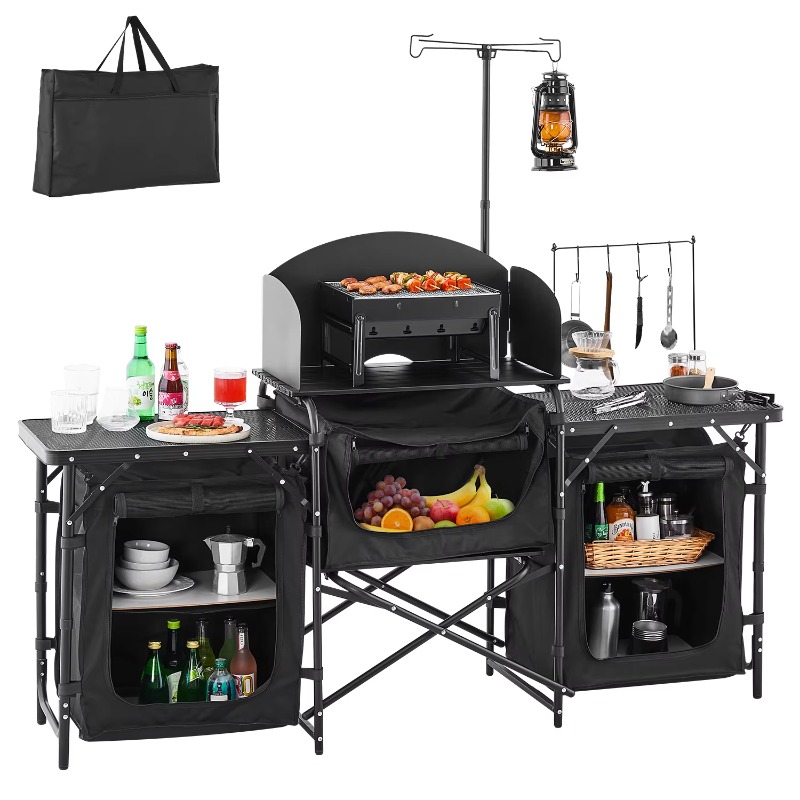 【Hot】VEVOR Camping Kitchen Tab - Camping Cooking Cupboard 评论和价格