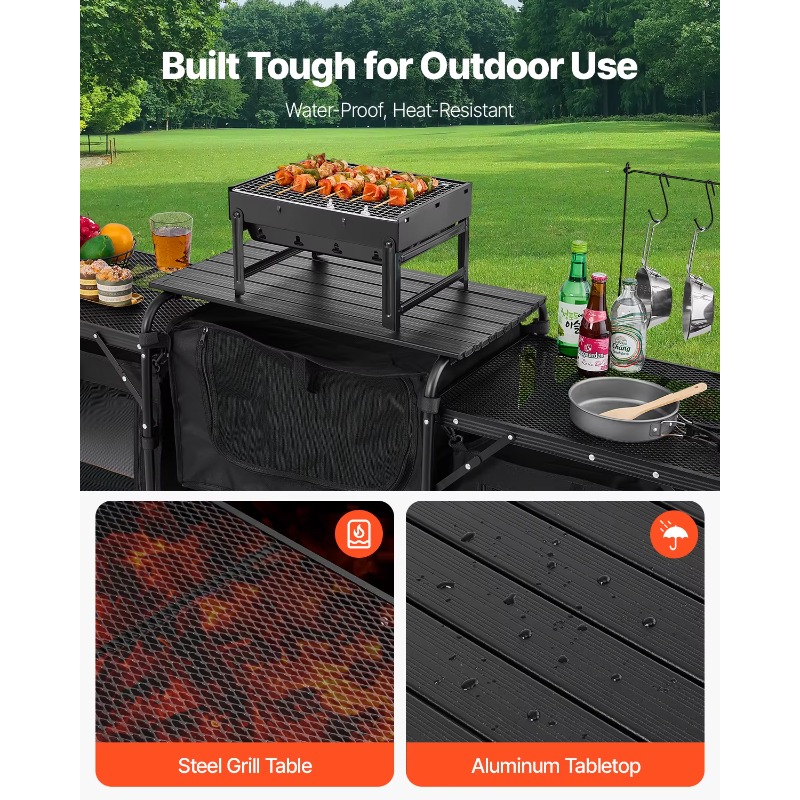 【Hot】VEVOR Camping Kitchen Tab - Camping Cooking Cupboard 评论和价格