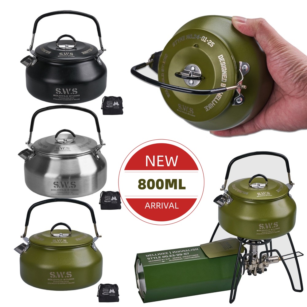 0.8L Outdoor Camping Kettle wi - Camping Cooking Lightweight 评论和价格