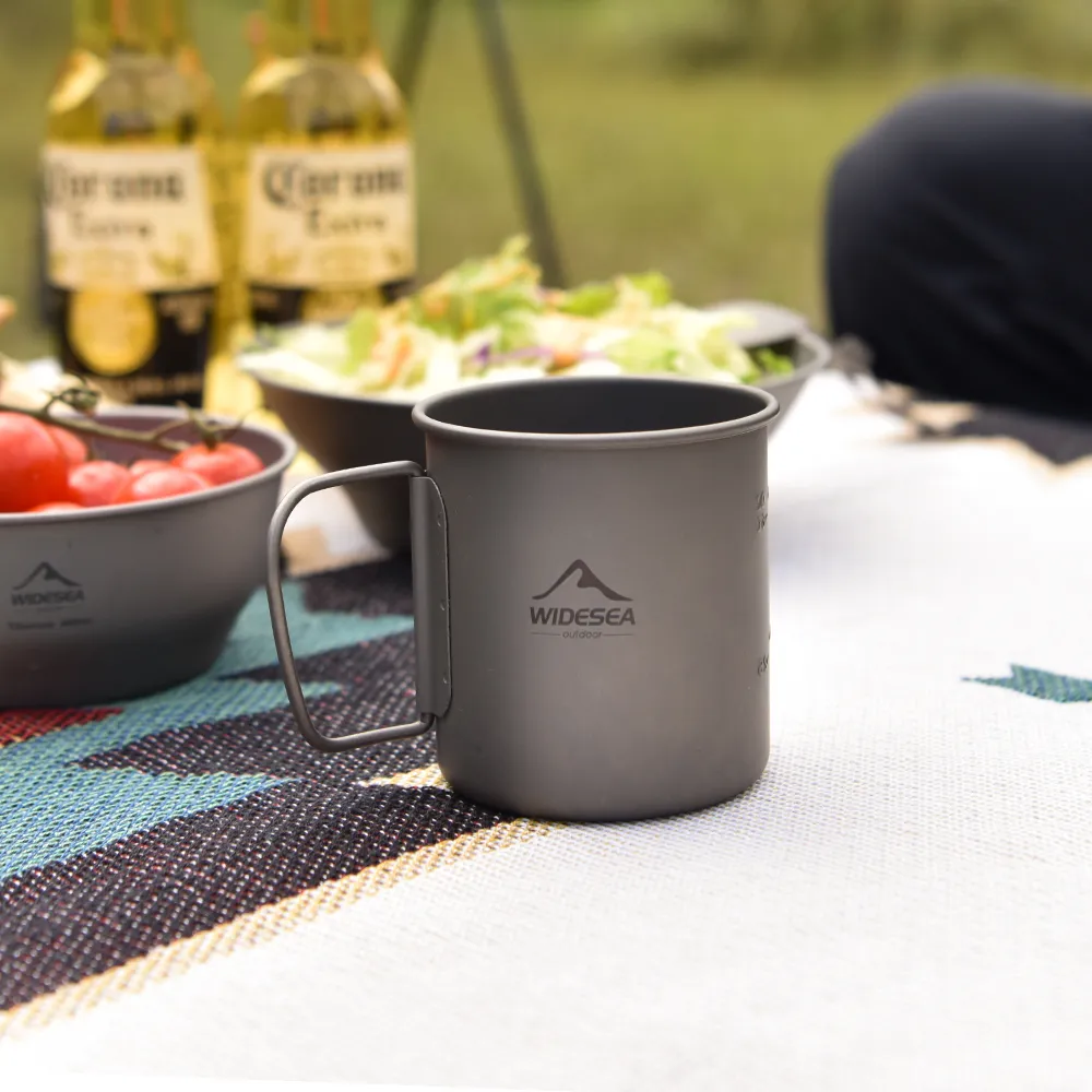 Widesea Camping Mug Titanium C - Quechua Camping Cooking Set 评论和价格