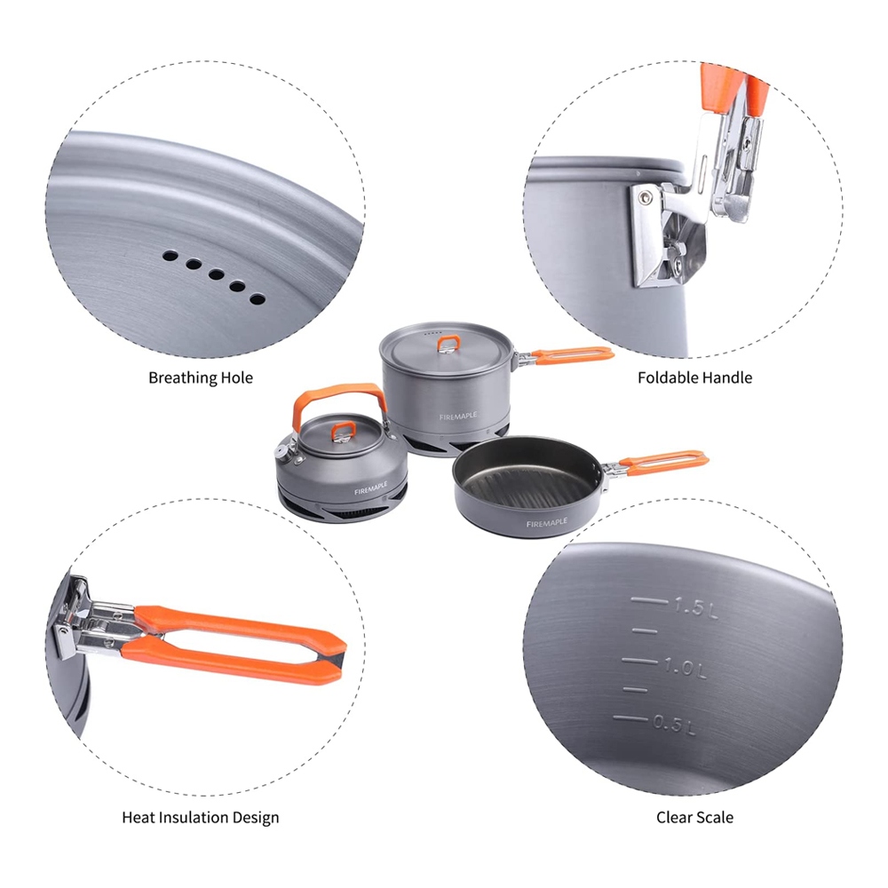 Fire Maple Camping Cookware Ut - Quechua Camping Cooking Set 评论和价格