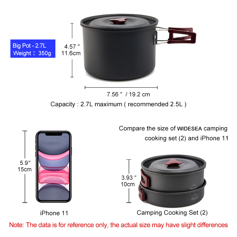 Widesea Camping Cookware Set O - Quechua Camping Cooking Set 评论和价格