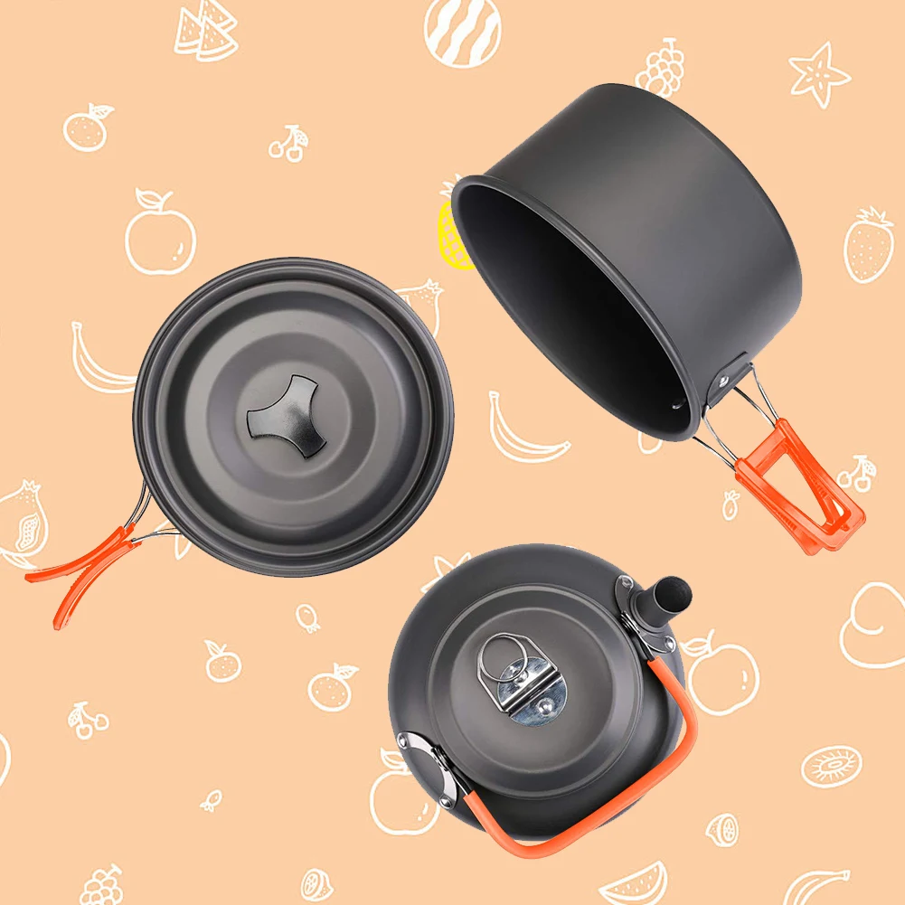 Camping Cookware Kit Kettle Po - Camping Cooking Lightweight 评论和价格