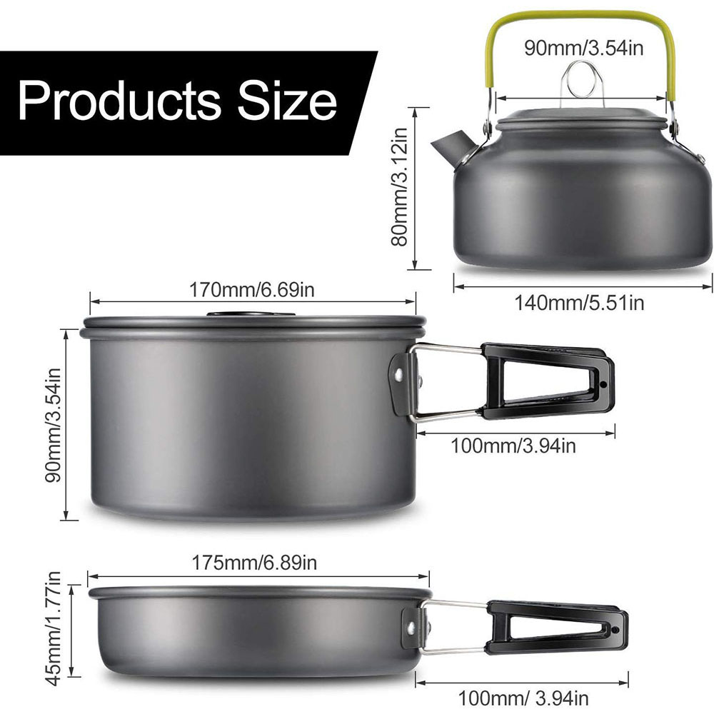 Outdoor Camping Cookware Set M - Camping Cooking Sets 评论和价格