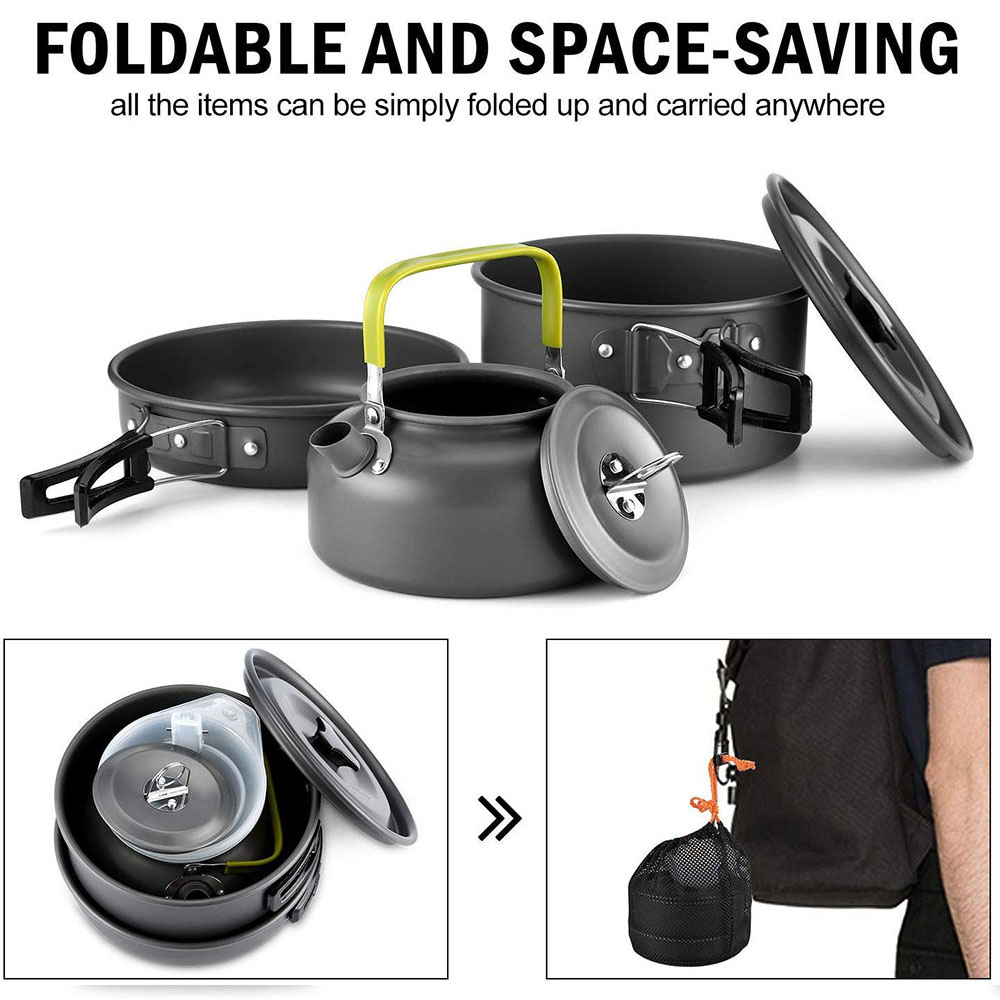 Outdoor Camping Cookware Set M - Camping Cooking Sets 评论和价格
