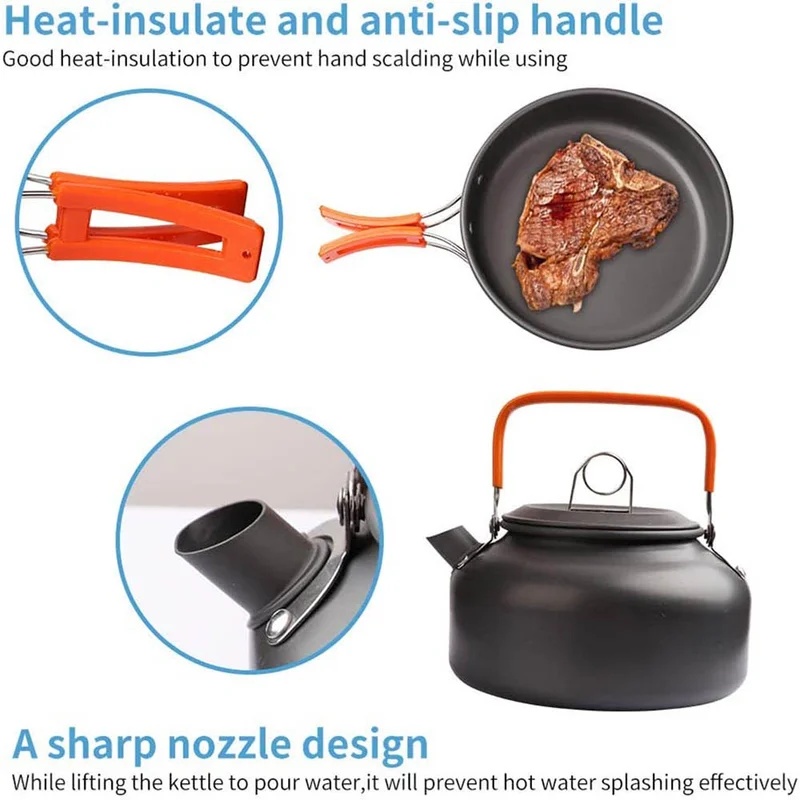 Camping Cooking set Camping Co - Camping Cooking Set With Bag 评论和价格