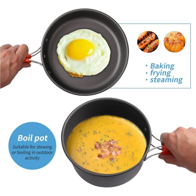 Camping Cooking set Camping Co - Camping Cooking Set With Bag 评论和价格